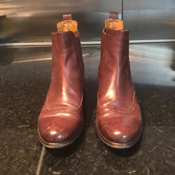 Alberto Fermani Shoes - ALBERTO FERMANI Chestnut Leather Ankle Boots - 7.5